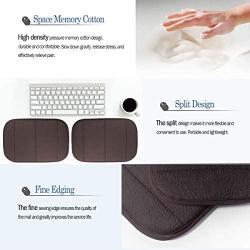 2 Pack Portable Computer Elbow Wrist Pad, Hatisan Premium Memory Cotton Desktop Keyboard Arm Rest Support Mat for Office Home Laptops - More Comfort & Less Strain(7.9 x 11.8）(Brown)