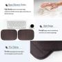 2 Pack Portable Computer Elbow Wrist Pad, Hatisan Premium Memory Cotton Desktop Keyboard Arm Rest Support Mat for Office Home Laptops - More Comfort & Less Strain(7.9 x 11.8）(Brown)