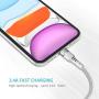 Syncwire iPhone Charger Lightning Cable 4ft [Apple MFI Certified] Upgraded Nylon Braided Fast Charging & Syncing Apple Charger Cord for iPhone 12 11 XS Max XR X 8 Plus 7 Plus 6 Plus Se iPad - Silver