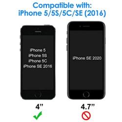 JETech Screen Protector for iPhone SE 2016 (Not for 2020), iPhone 5s, iPhone 5c and iPhone 5, Tempered Glass Film, 2-Pack