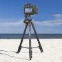 Lightweight Tripod 55-Inch, Aluminum Travel/Camera/Phone Tripod with Carry Bag, Maximum Load Capacity 6.6 LB, 1/4'' Mounting Screw for Phone, Camera, Traveling, Laser Measure, Laser Level
