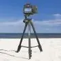 Lightweight Tripod 55-Inch, Aluminum Travel/Camera/Phone Tripod with Carry Bag, Maximum Load Capacity 6.6 LB, 1/4'' Mounting Screw for Phone, Camera, Traveling, Laser Measure, Laser Level