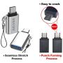 AGVEE [2 Pack] Zinc USB-C Male to USB-A 3.0 Female OTG Adapter & [2 Pack] USBC Female to USB-A 2.0 Male Converter, for MacBook Pro, iPad Pro 2020 Air 4, Galaxy S20 S10 Note 20 10, Pixel 2 3 4, Silver