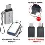 AGVEE [2 Pack] Zinc USB-C Male to USB-A 3.0 Female OTG Adapter & [2 Pack] USBC Female to USB-A 2.0 Male Converter, for MacBook Pro, iPad Pro 2020 Air 4, Galaxy S20 S10 Note 20 10, Pixel 2 3 4, Silver