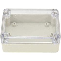 ABS Plastic Junction Box, Dustproof Waterproof IP65 Electrical Box - Universal Project Enclosure Grey, with PC Transparent/Clear Cover 115X90X55mm/4.53''x3.54''x2.16''