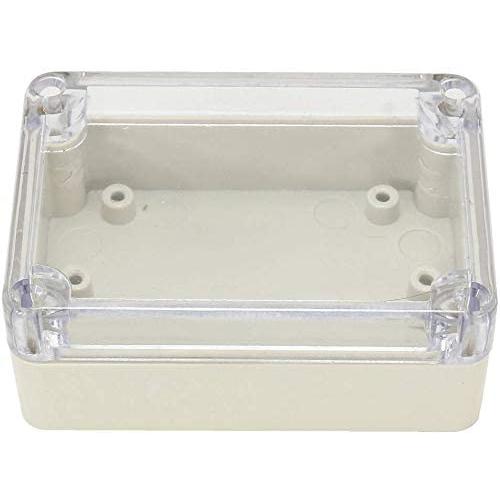 ABS Plastic Junction Box, Dustproof Waterproof IP65 Electrical Box - Universal Project Enclosure Grey, with PC Transparent/Clear Cover 115X90X55mm/4.53''x3.54''x2.16''