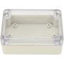 ABS Plastic Junction Box, Dustproof Waterproof IP65 Electrical Box - Universal Project Enclosure Grey, with PC Transparent/Clear Cover 115X90X55mm/4.53''x3.54''x2.16''