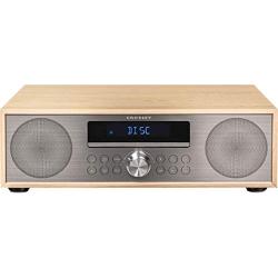 Crosley CR3501A-NA Fleetwood Bluetooth FM Clock Radio and CD Player, Natural