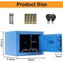 SamYerSafe Safe Box with Sensor Light,Security Safe with Electronic Digital Keypad Money Safe Steel Construction Hidden with Lock，Wall or Cabinet Anchoring Design for Office Home Hotel(Blue)