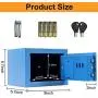SamYerSafe Safe Box with Sensor Light,Security Safe with Electronic Digital Keypad Money Safe Steel Construction Hidden with Lock，Wall or Cabinet Anchoring Design for Office Home Hotel(Blue)