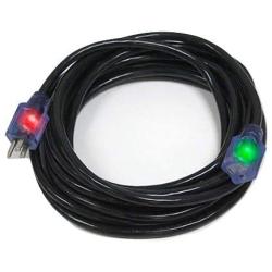 us relic 12/3 75 FT Extension Cord Outdoor, Heavy Duty Electrical Cord 12 Gauge Lighted, 15 Amps, 1875 Watts, UL Listed (75 ft, black)