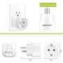 Europe to US Plug Adapter, 2 Pack LENCENT European to USA Adapter, American Outlet Plug Adapter, EU to US Adapter, Europe to USA Travel Plug Converter