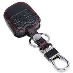 RPKEY Leather Keyless Entry Remote Control Key Fob Cover Case Protector Replacement Fit for Ford Edge Expedition Explorer Flex Focus Fusion Mustang Taurus 164-R8000 CWTWB1U793
