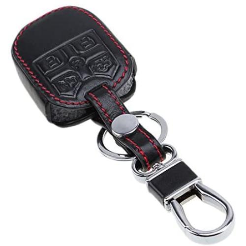 RPKEY Leather Keyless Entry Remote Control Key Fob Cover Case Protector Replacement Fit for Ford Edge Expedition Explorer Flex Focus Fusion Mustang Taurus 164-R8000 CWTWB1U793