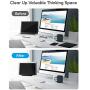Vertical Laptop Stand - AboveTEK - 3 Slots for Computer, Tablet, Phone - Fits All Laptop Models （up to 17.3''） - Heavy Duty Polished Aluminum Desktop Holder - Anti Slide Silicone Grips - Black