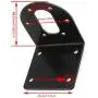 DGZZI Gear Reduction Motor Holder 1Set Black 37mm DC Geared Motor Mounting L Shaped Bracket with 6mm Hexagonal Coupling and Mounting Screws