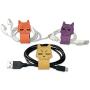 Cassenger 3-Pack Cord Organizer Earbuds Holder for Organizing Cable Headphone Wire, Cute Kitty