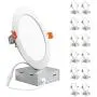 Freelicht 12 Pack 6 Inch Ultra-Thin LED Recessed Ceiling Light with Junction Box, 12W Eqv 110W, 3000K Warm White Dimmable Can-Killer Downlight, 850LM High Brightness - ETL and Energy Star