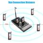 20 Channels Wireless Calling System Restaurant Guest Paging System Restaurant Call Coaster Pagers/Guest Waiting Pager/Wireless Paging System with Charging Dock and Transmitter