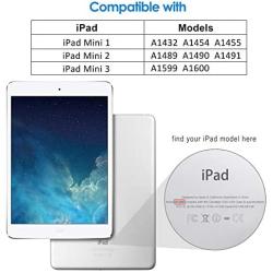 JETech Case for iPad Mini 1 2 3 (NOT for iPad Mini 4), Smart Cover with Auto Sleep/Wake, Light Blue