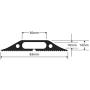 D-Line FC83B Medium Duty Linkable Floor Cable Cover/Cable Protector | Protect Cables & Prevent a Trip Hazard | 6 Foot (L) - Cable Cavity 1 3/16” W x 3/8” H | Black
