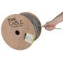 trueCABLE Cat6 Plenum Shielded (CMP), 1000ft, Gray, 23AWG Solid Bare Copper, 550MHz, ETL Listed, Overall Foil Shield (FTP), Bulk Ethernet Cable