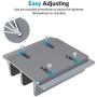 [Updated Dock Version] Vertical Laptop Stand, OMOTON Double Desktop Stand Holder with Adjustable Dock (Up to 17.3 inch), Fits All MacBook/Surface/Samsung/HP/Dell/Chrome Book (Grey)