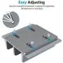 [Updated Dock Version] Vertical Laptop Stand, OMOTON Double Desktop Stand Holder with Adjustable Dock (Up to 17.3 inch), Fits All MacBook/Surface/Samsung/HP/Dell/Chrome Book (Grey)