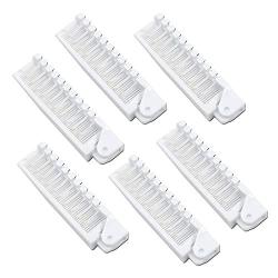 Antrader Foldable Travel Pocket Hair Comb & Brush Combo Styling Tool Men Women Combs White Pack of 6