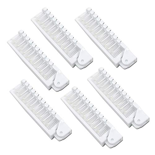 Antrader Foldable Travel Pocket Hair Comb & Brush Combo Styling Tool Men Women Combs White Pack of 6