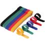 Multi-Purpose Cable Ties Reusable Cord Ties 6 Inch Cable Straps Microfiber Fastening Straps Used for Headphones Phones Electronics PC wire Management - 5 Color