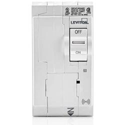 Leviton LB260-S 60 Amp, 2-Pole Plug-on Smart Standard Branch Circuit Breaker, 120 VAC, White