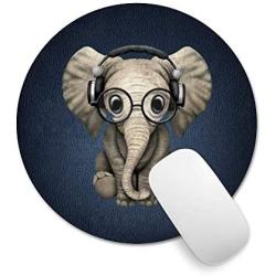 Pricetail Mouse Pad, Pretty Elephant Mouse Pads with Design, Non-Slip Mousepads, Waterproof Office Mousemat for PC Computers Laptop, 7.9 x 7.9 x 0.1 Inch