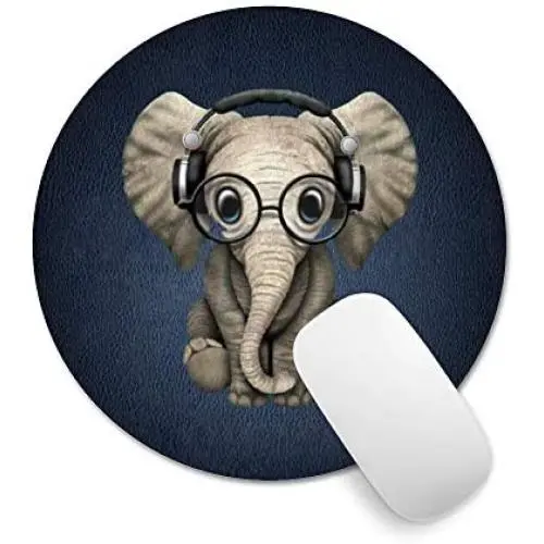 Pricetail Mouse Pad, Pretty Elephant Mouse Pads with Design, Non-Slip Mousepads, Waterproof Office Mousemat for PC Computers Laptop, 7.9 x 7.9 x 0.1 Inch