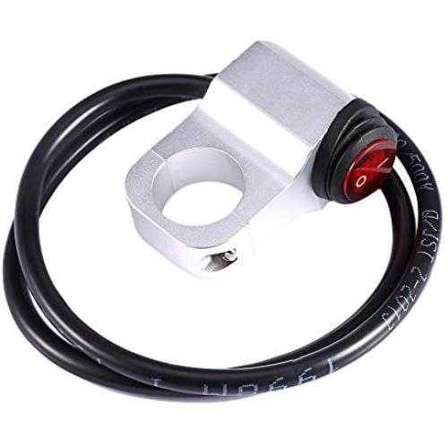 7/8'' Motorcycle Handlebar Headlight Switch, 12V Motorcycle Waterproof Handlebar Headlight Fog Spot light On Off Switch