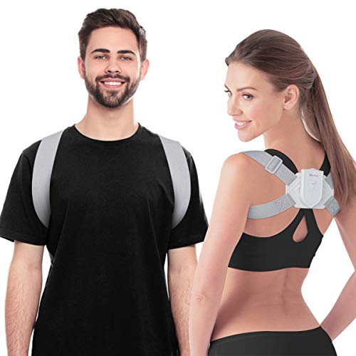 EIVOTOR Posture Corrector Trainer for Kids Women Men, Intelligent Sensor Vibration Reminder 【Upgraded】 Electronic Smart Humpback Straightener for Neck, Back and Shoulder Pain Relief