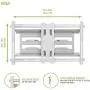 Kanto PDX680W Full Motion Articulating TV Wall Mount for 39-inch to 80-inch TVs Weighing up to 125 Pounds | Integrated Cable Management | Low Profile and 24 in Extension | White