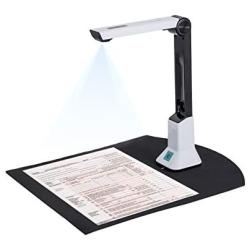 Document Camera for Teachers Laptop, 8MP USB Portable Scanner Office Classrooms Distance Learning with Real-time Projection Video Recording Versatility A4 Format, OCR Multi-Language Recognition,etc