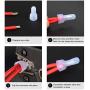 Nilight - 50036R Closed End Crimp Terminal 300 pcs 22-16/16-14/12-10 Gauge Nylon Wire Connector Kit,2 Years Warranty
