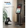 Nulaxy Phone Stand, Height Angle Adjustable Cell Phone Stand, Phone Holder for Desk Compatible with iPhone12 Mini 11 Pro Xs Xs Max Xr X 8 7 6 6s Plus, All Smartphones (4-8 inches) - Black