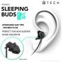 ATECH Ultra Flexible Silicon Sleeping Earbuds with Microphone Earplugs for ASMR, Insomnia, Snoring, Air Travel, Relaxation, Binaural, White