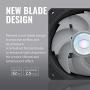 Cooler Master SickleFlow 120 V2 Red Led 120mm Square Frame Fan with Air Balance Curve Blade Design, Sealed Bearing, PWM Control for Computer Case & Liquid Radiator
