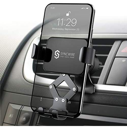 Syncwire Car Phone Mount, Air Vent Cell Phone Holder, Gravity Phone Car Mount Compatible with iPhone 11 Pro Max XS Max XR X 8 7 6s 6+ 6 Samsung Galaxy S10 S9 S8 and Smartphone Under 6.8 Inch