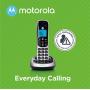 Motorola CD4012 DECT 6.0 Cordless Phones with Digital Answering Machine and Call Block (2-Pack) Bundle with Blucoil 10-FT 1 Gbps Cat5e Cable, and Reusable Cable Ties (5-Pack)