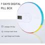 7 Days Rainbow Digital Pill Organizer, CozyCabin Portable Weekly Digital Pill Box with 4 Groups Alarm Reminders, Lightweight Easy Carry Round Electronic Intelligent Medicine Case