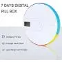 7 Days Rainbow Digital Pill Organizer, CozyCabin Portable Weekly Digital Pill Box with 4 Groups Alarm Reminders, Lightweight Easy Carry Round Electronic Intelligent Medicine Case