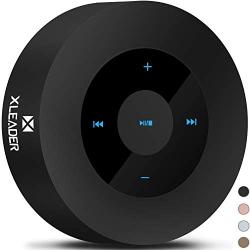 XLEADER SoundAngel (3rd Gen) 5W Louder Bluetooth Speaker with Waterproof Case, 15h Music, Smart Touch Design, Perfect Portable Wireless Bluetooth Speaker for iPhone Tablet Laptop PC Shower, Black