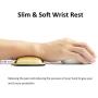 ProElife Office/Home PU Leather Mouse Wrist Rest Support Pad Mat Interior Soft Memory Foam for Magic Mouse Surface Mouse and Most of Wireless Wired Bluetooth Mouse Durable/Non-Slip