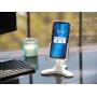 WeatherTech DeskFone - Universal Desktop Cell Phone Holder (Black Billet Knobs)