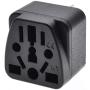 (2PACK) US Travel Plug Adapter,EU/UK/AU/IN/CN/JP/Asia/Italy/Brazil to USA Type B, 3 Prong Grounded USA Wall Plug, EU to US Travel Adaptor and Converter,Black